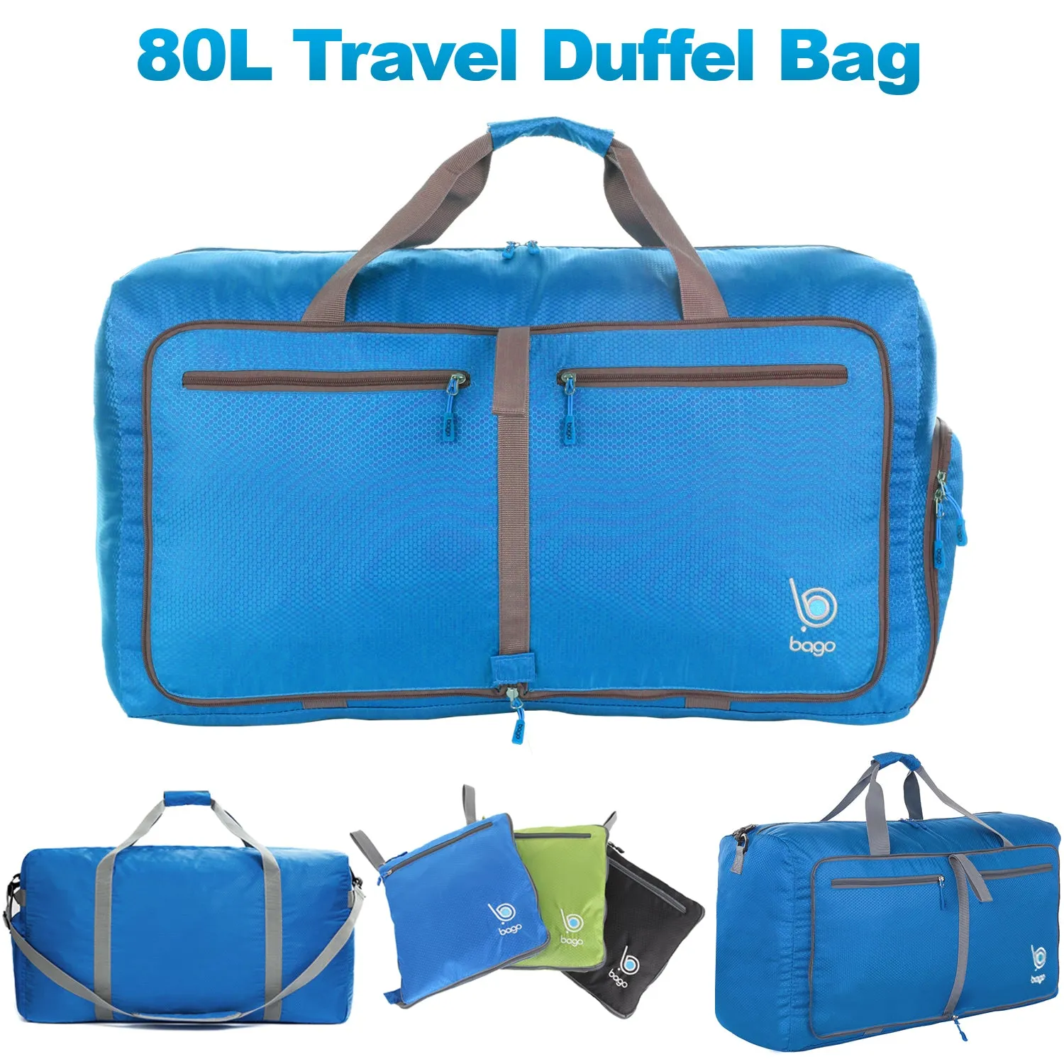 Bago 80L Duffle Bag for Women & Men - 27" Travel Bag Large Foldable Duffel bag