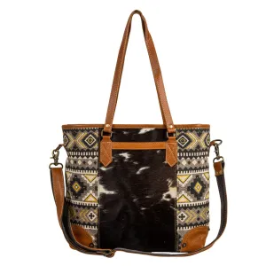 Bison Ridge Hair-On Hide Tote Bag