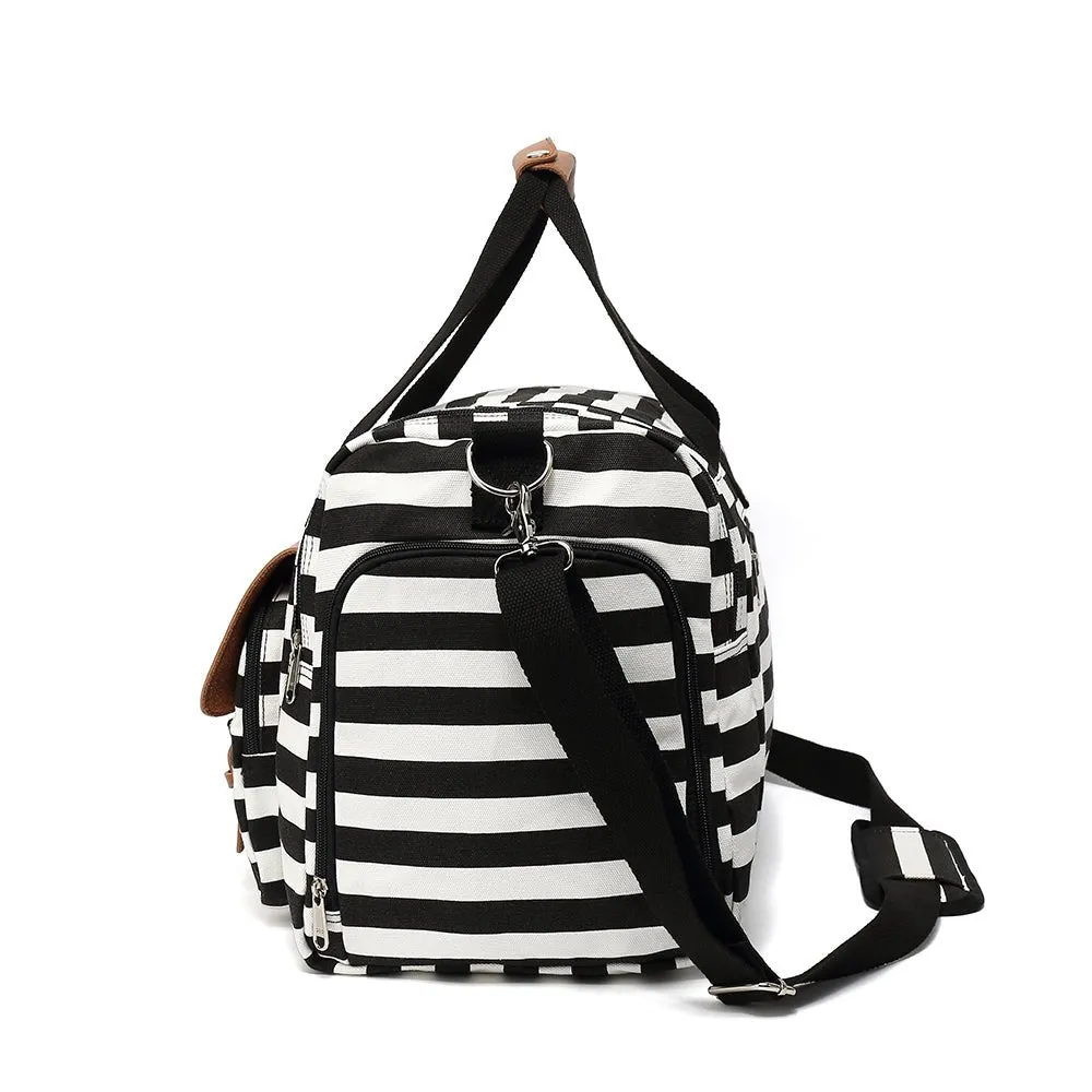 Black And White Duffle Large Tote Bags For Travel