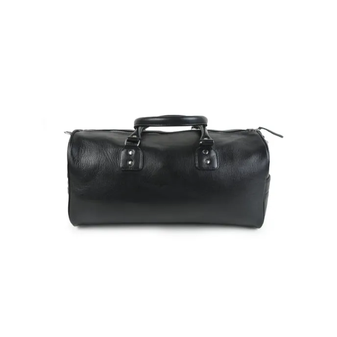 Black Leather Duffle Bags: Travel, Gym, Everyday - GB9