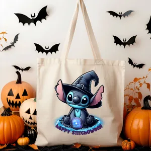 Blue Alien Halloween Tote Bag