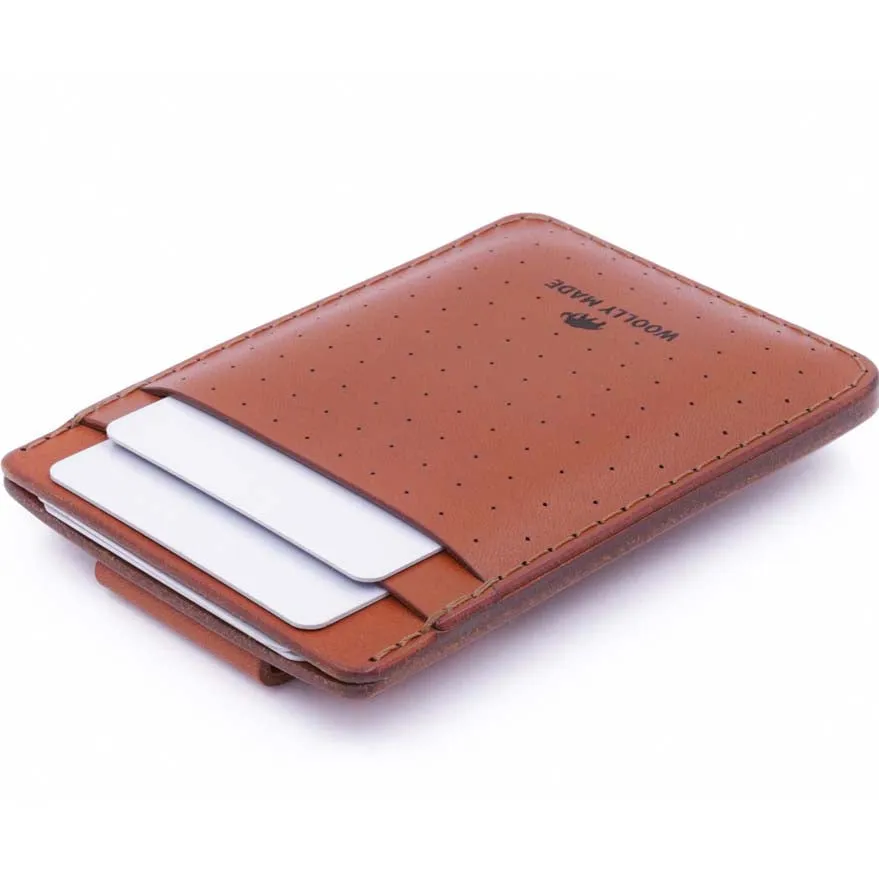 Brown Leather Money Clip Wallet