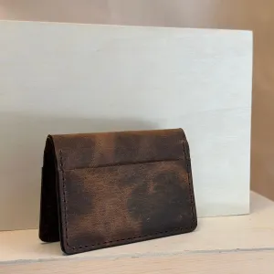 Brown Pull Up Six Card Leather Wallet