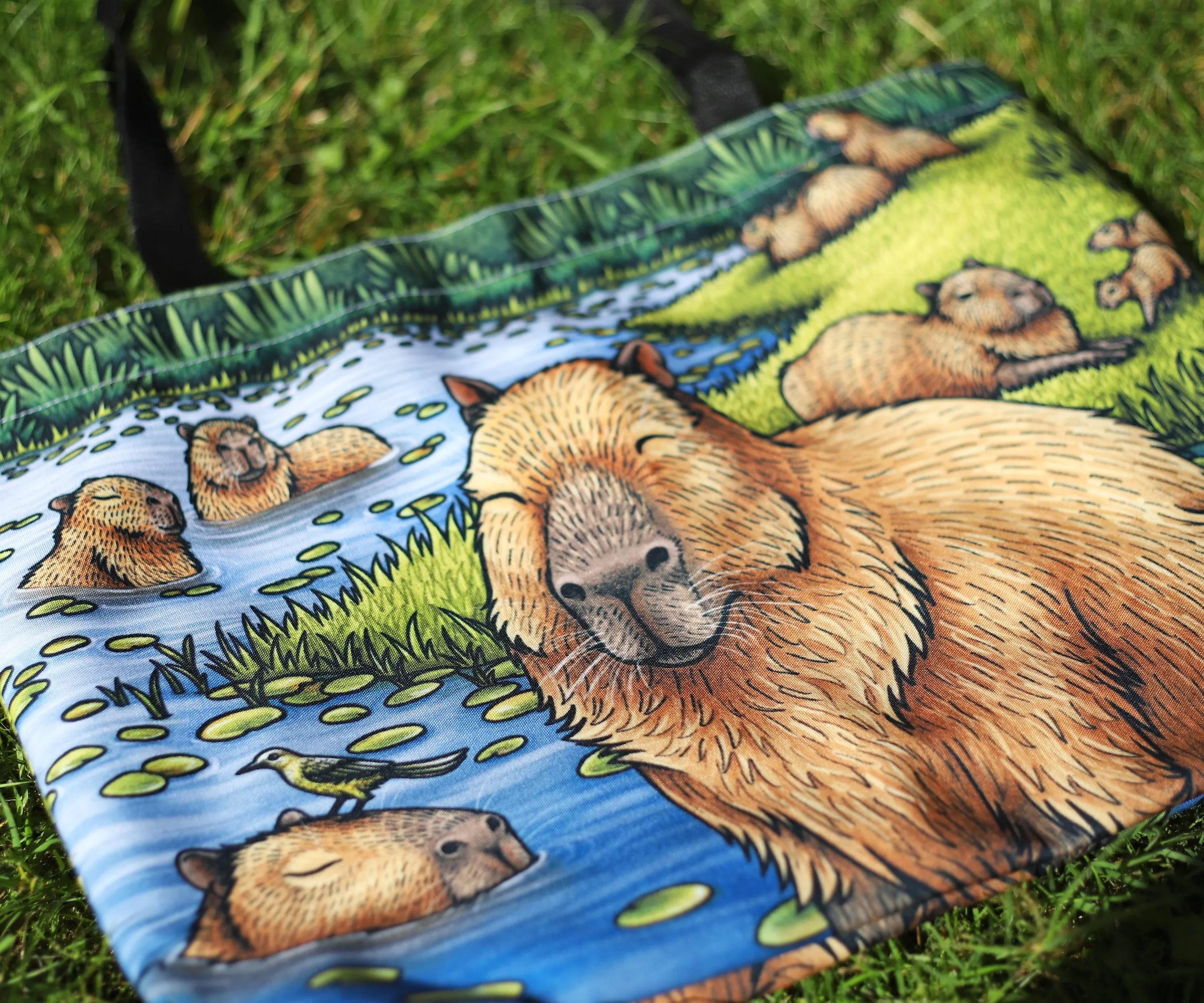 Capybaras Large Tote Bag