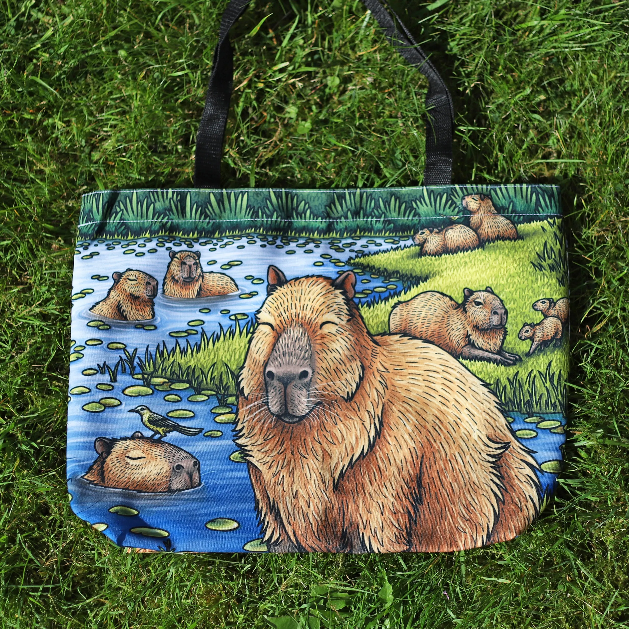 Capybaras Large Tote Bag