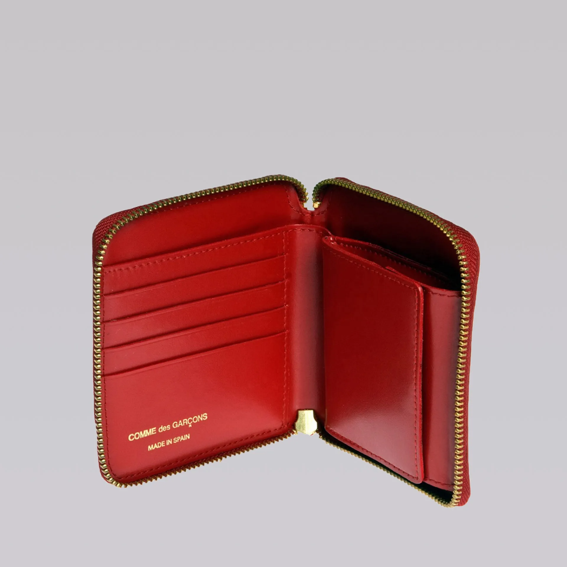 COMME DES GARCONS WALLET SA2100 COLOUR PLAIN RED