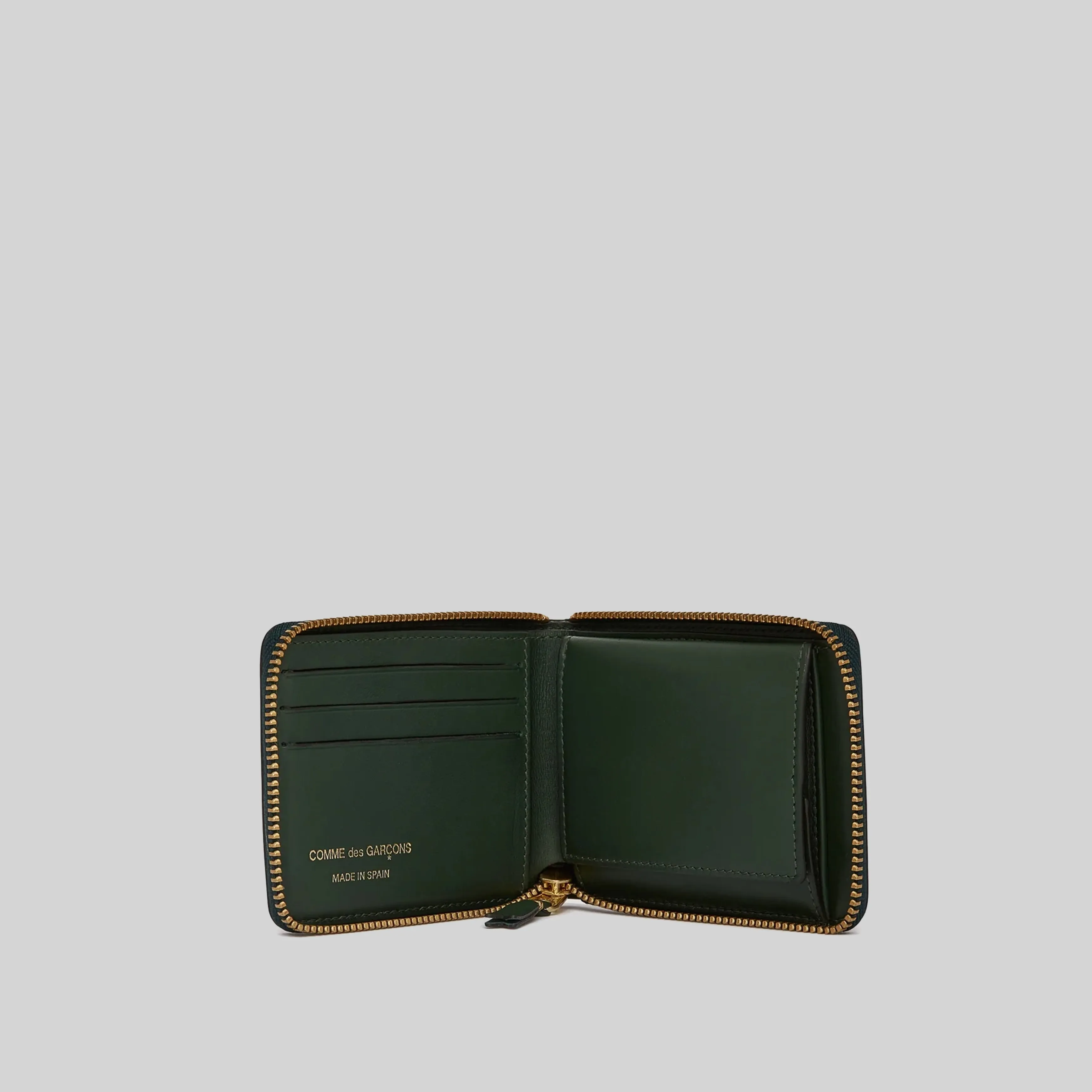 COMME DES GARCONS WALLET SA7100 CLASSIC COLOUR BOTTLE GREEN