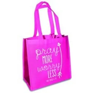 Eco Tote Bag - Pray More, Worry Less