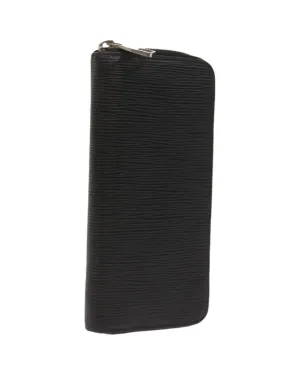 Epi Zippy Vertical Long Wallet in Black