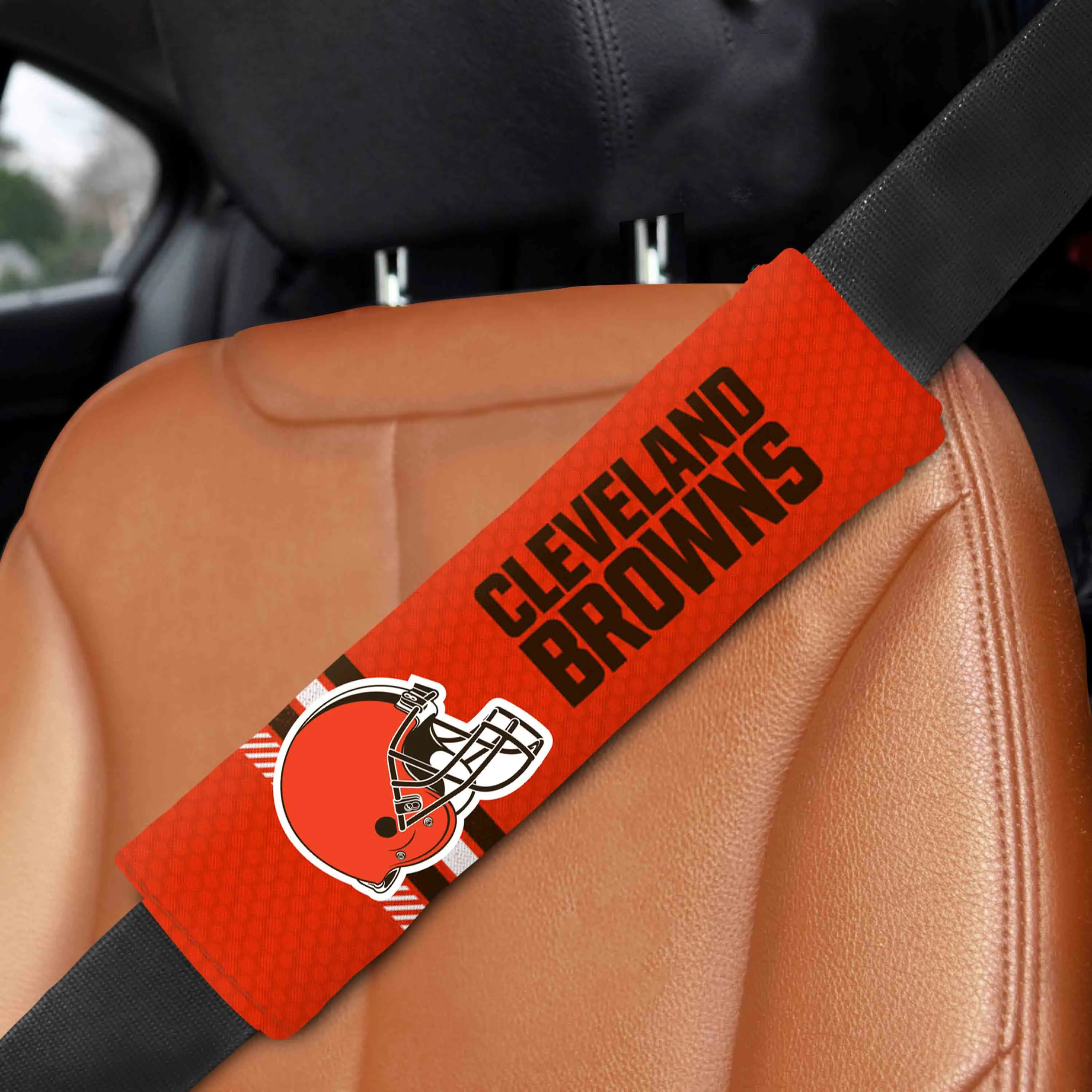 Fanmats Cleveland Browns Team Color Rally Seatbelt Pad - 2 Pieces