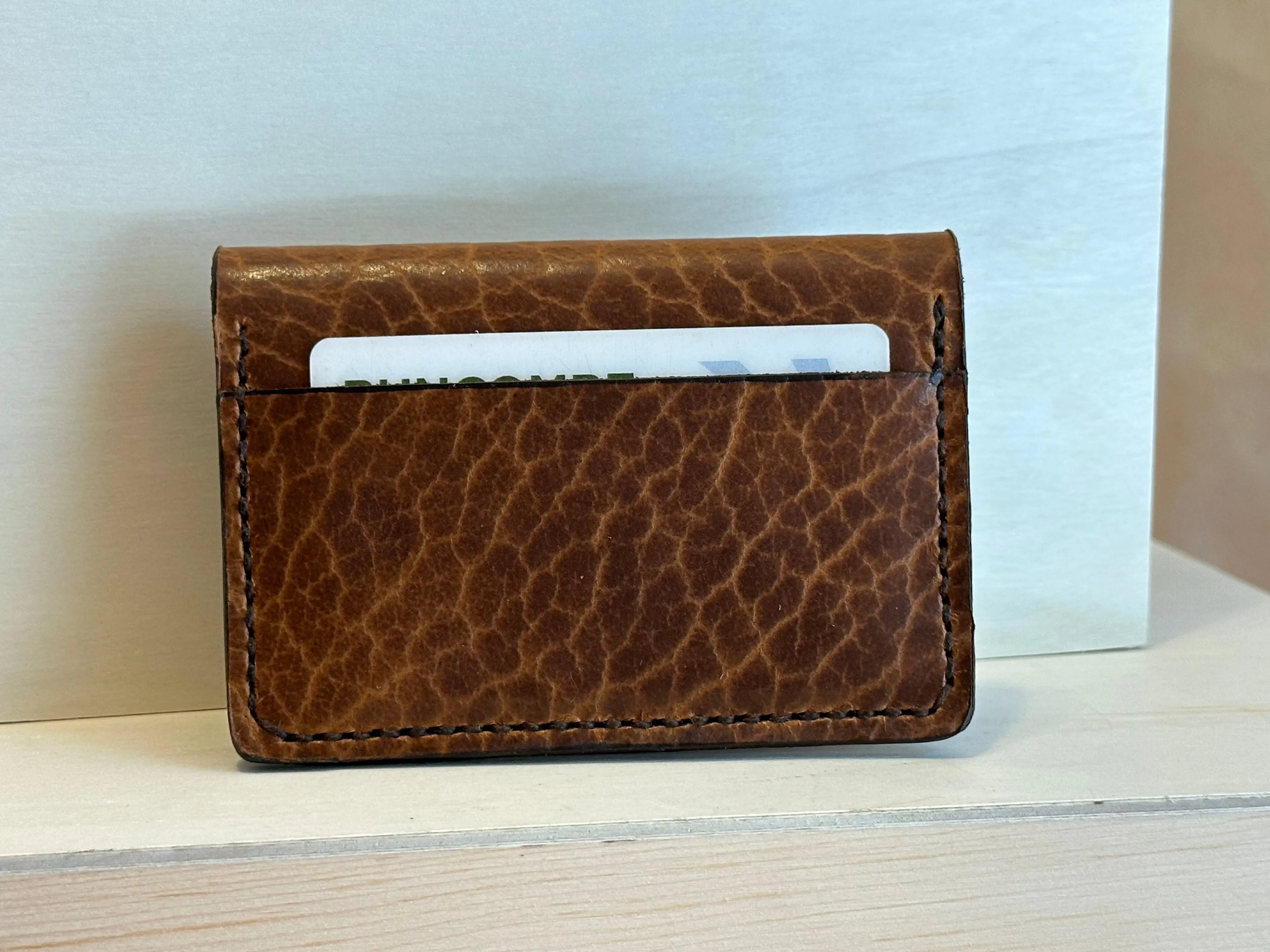 Glazed Bison Six Card Leather Wallet