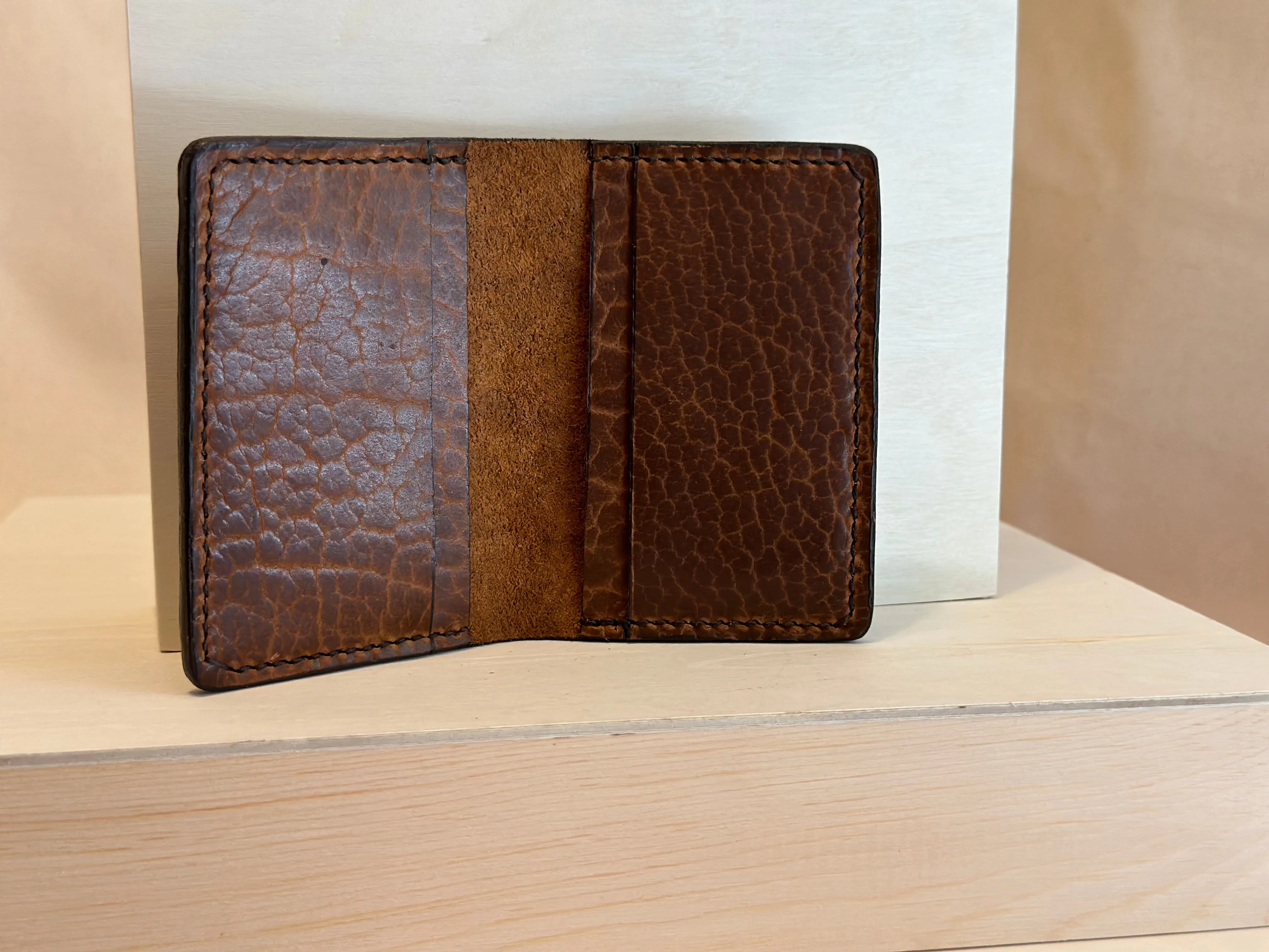 Glazed Bison Six Card Leather Wallet