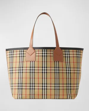 Heritage Burberry Large Canvas Tote Bag