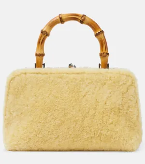 Jil Sander Goji Small Sheepskin Tote Bag, Yellow