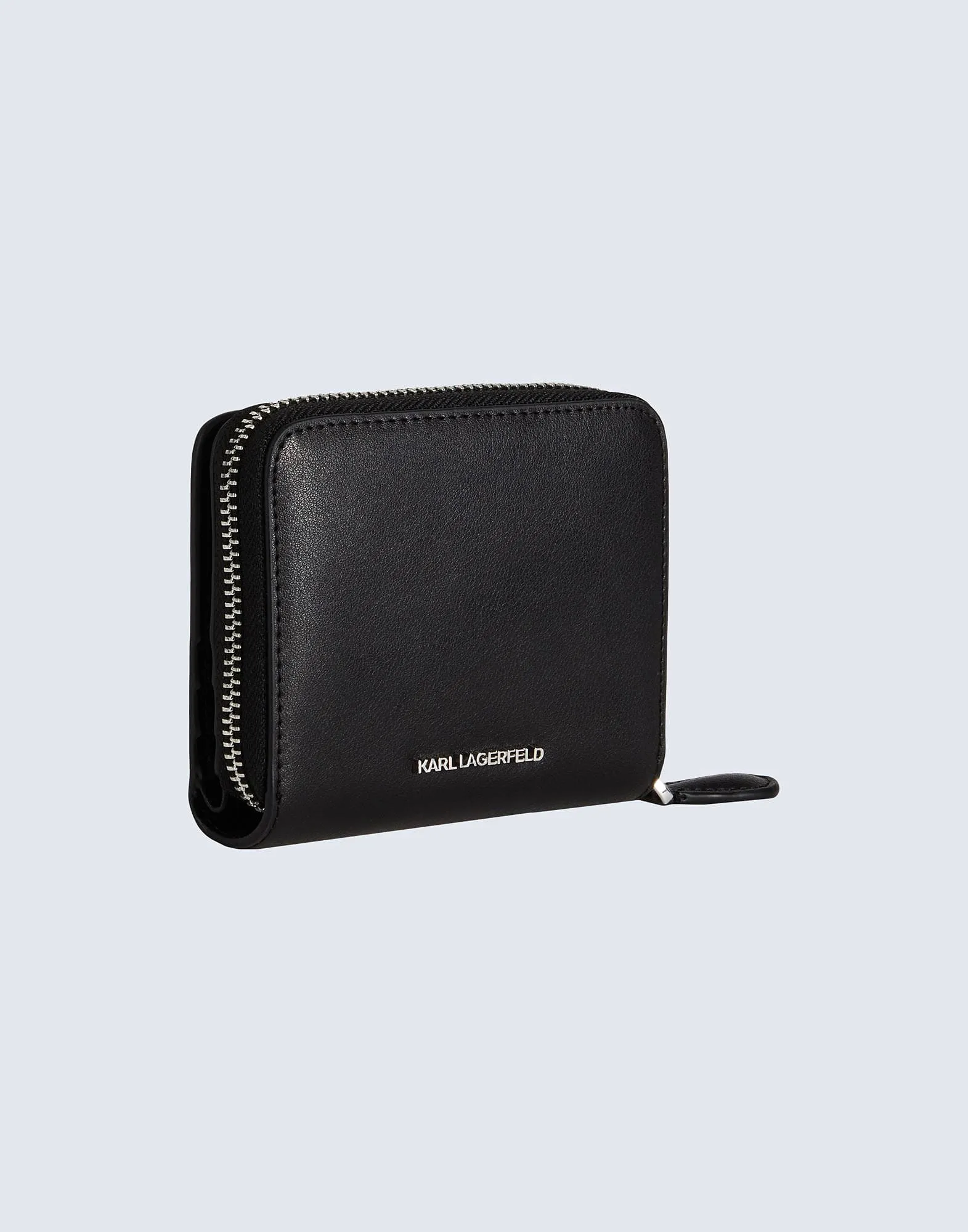 Karl Lagerfeld K/ikonik 2.0 Leather Sm Zipwlt Wallet, black