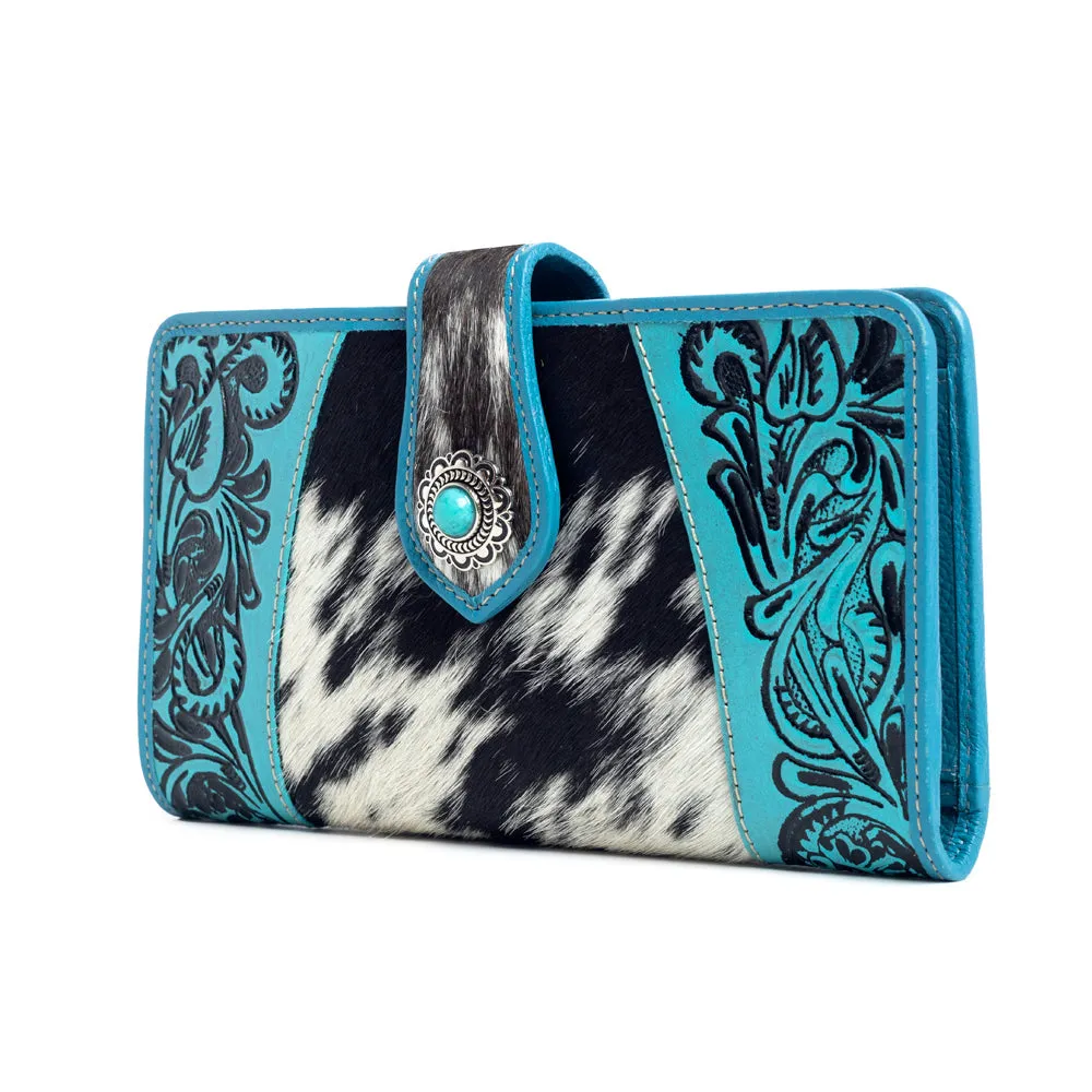 Las Mijitas Wallet in Turquoise