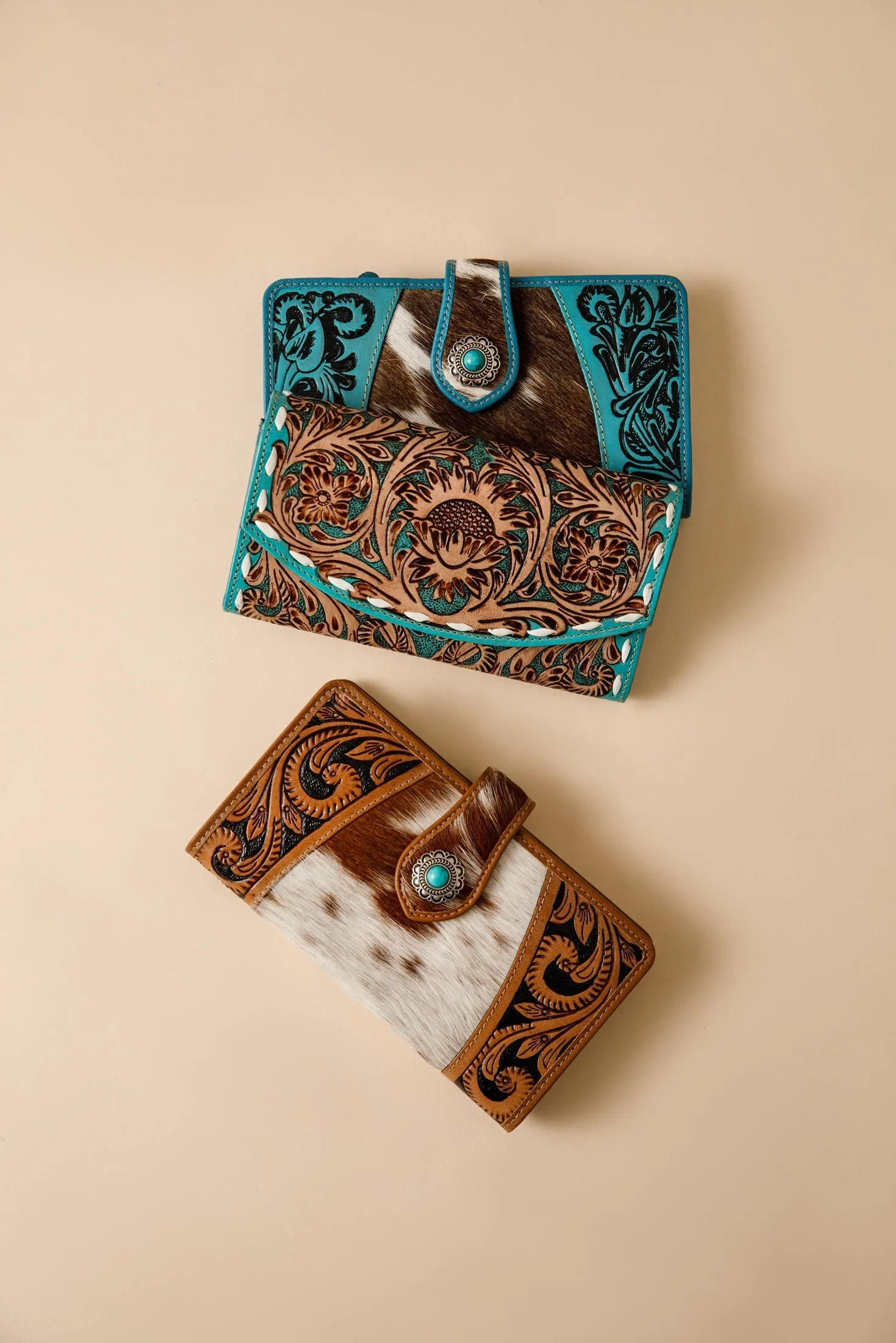 Las Mijitas Wallet in Turquoise