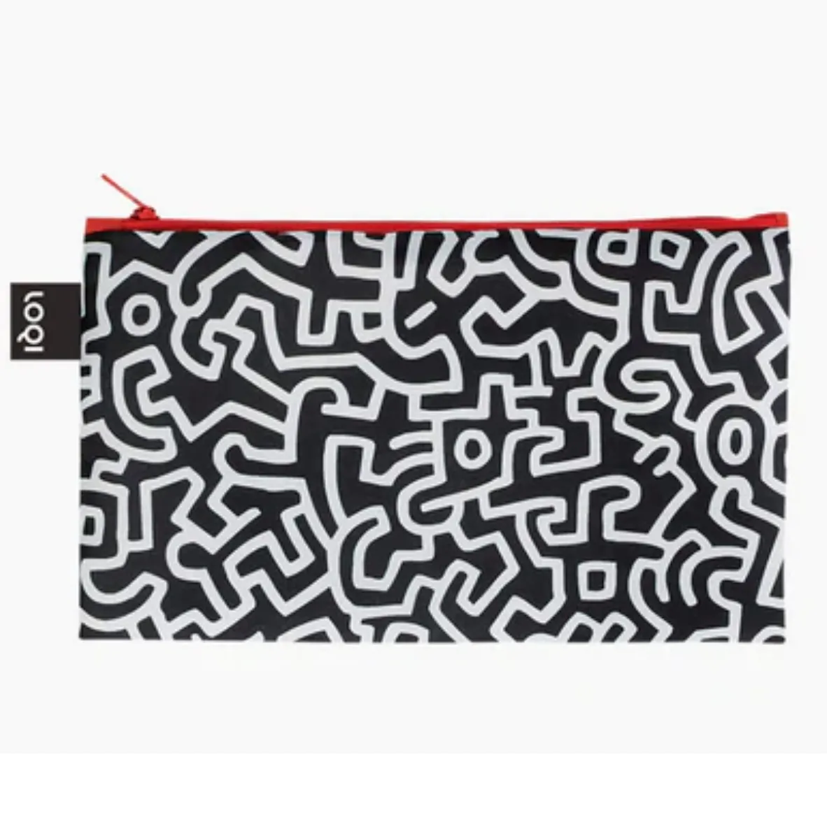 LOQI Reusable Zip Pocket Tote Bags – Keith Haring New York – Set of 3