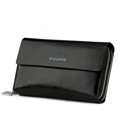 LUXURY GENUINE LEATHER MEN CLUTCH