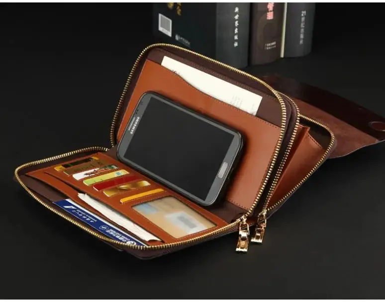 LUXURY GENUINE LEATHER MEN CLUTCH