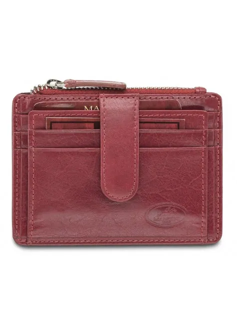 Mancini Leather Coin Purse/Credit Card Case RFID