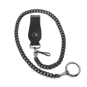 Matte Black Wallet Chain - 18"