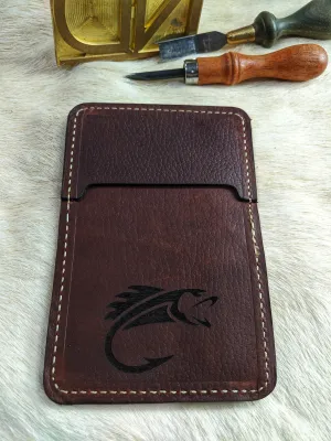 Men's Handmade Hook It Genuine Leather Bifold Wallet