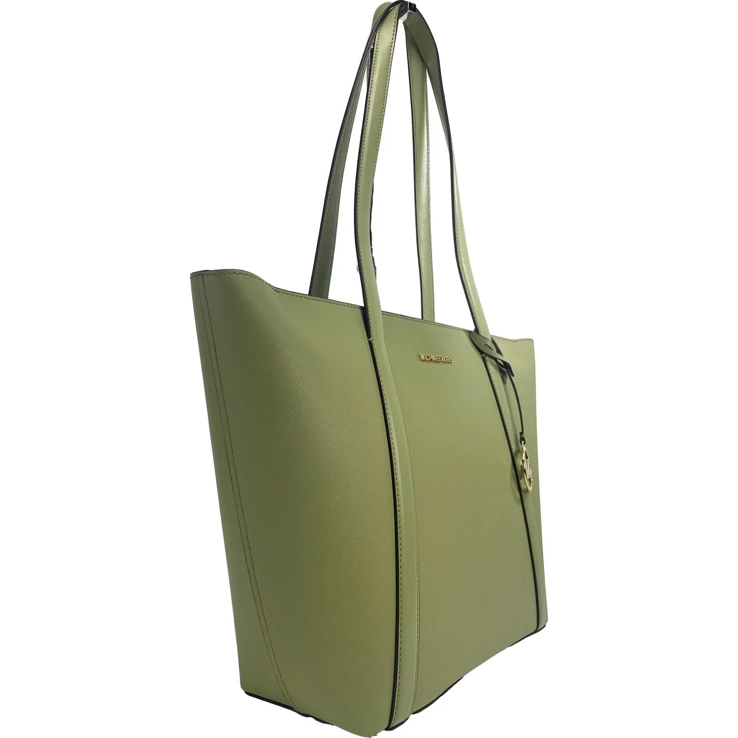 Michael Kors Large Pratt Shoulder Zip Tote Bag Light Sage