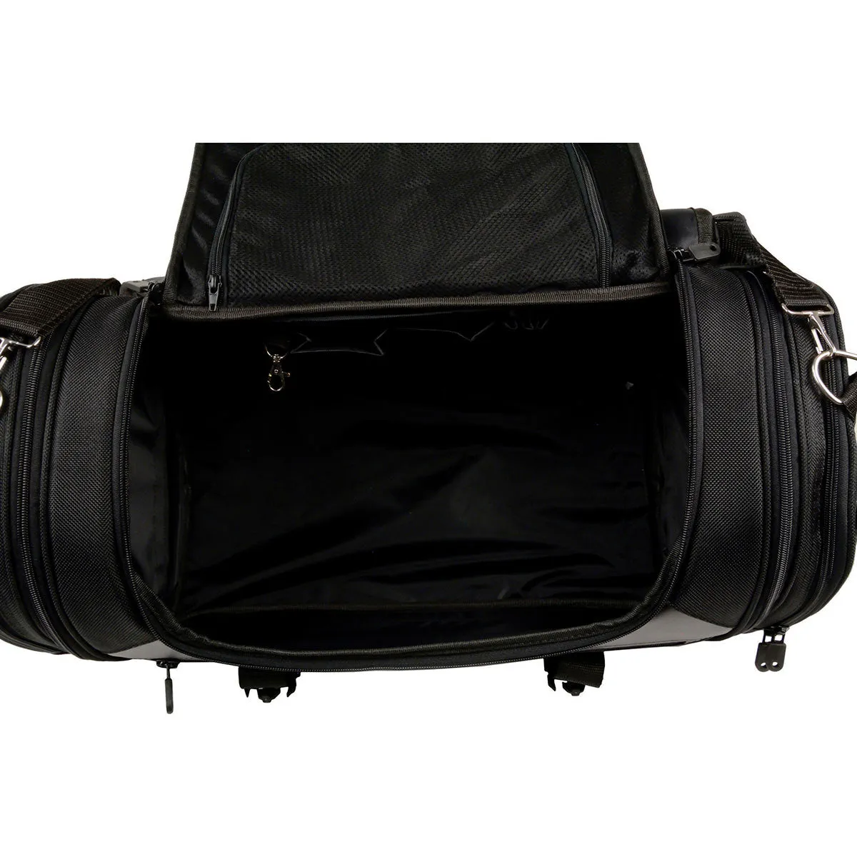 Milwaukee Leather SH694 Large Black Textile and PVC Duffel Style