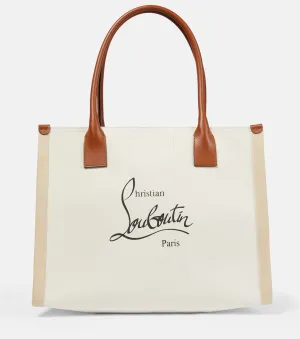 Nastroloubi Christian Louboutin Large Canvas Tote, Neutral