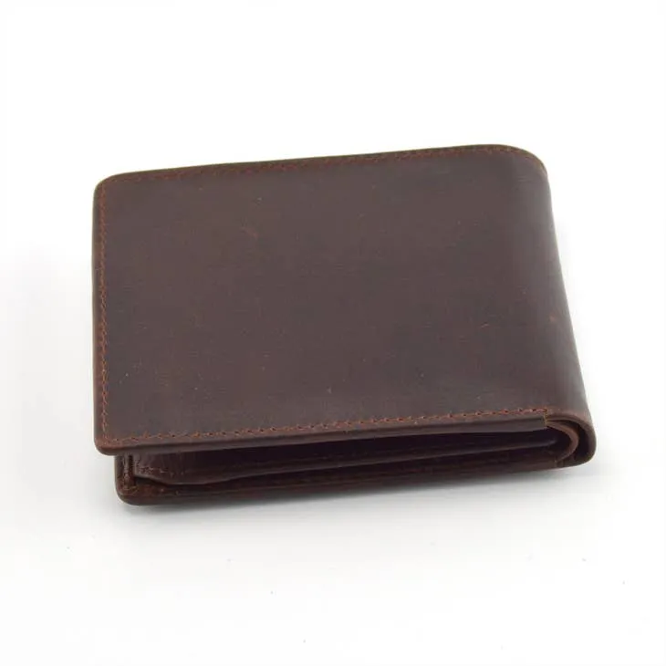 Nathan Men's Vintage Leather Wallet Brown