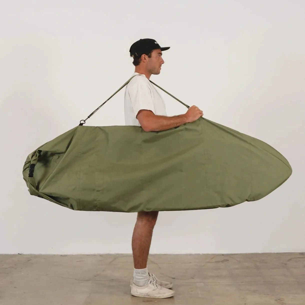 Olive Drab Canvas Surfboard Bag