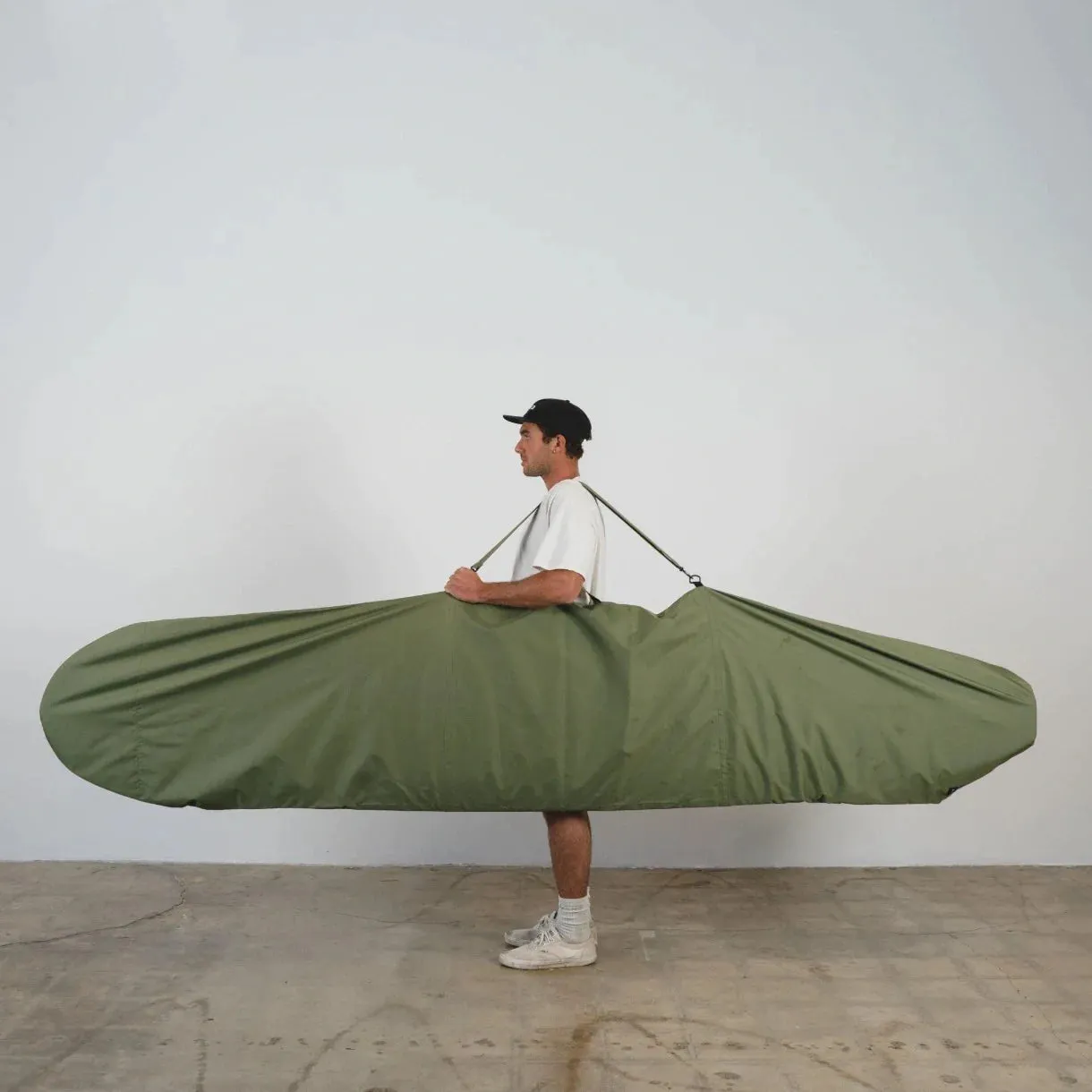 Olive Drab Canvas Surfboard Bag