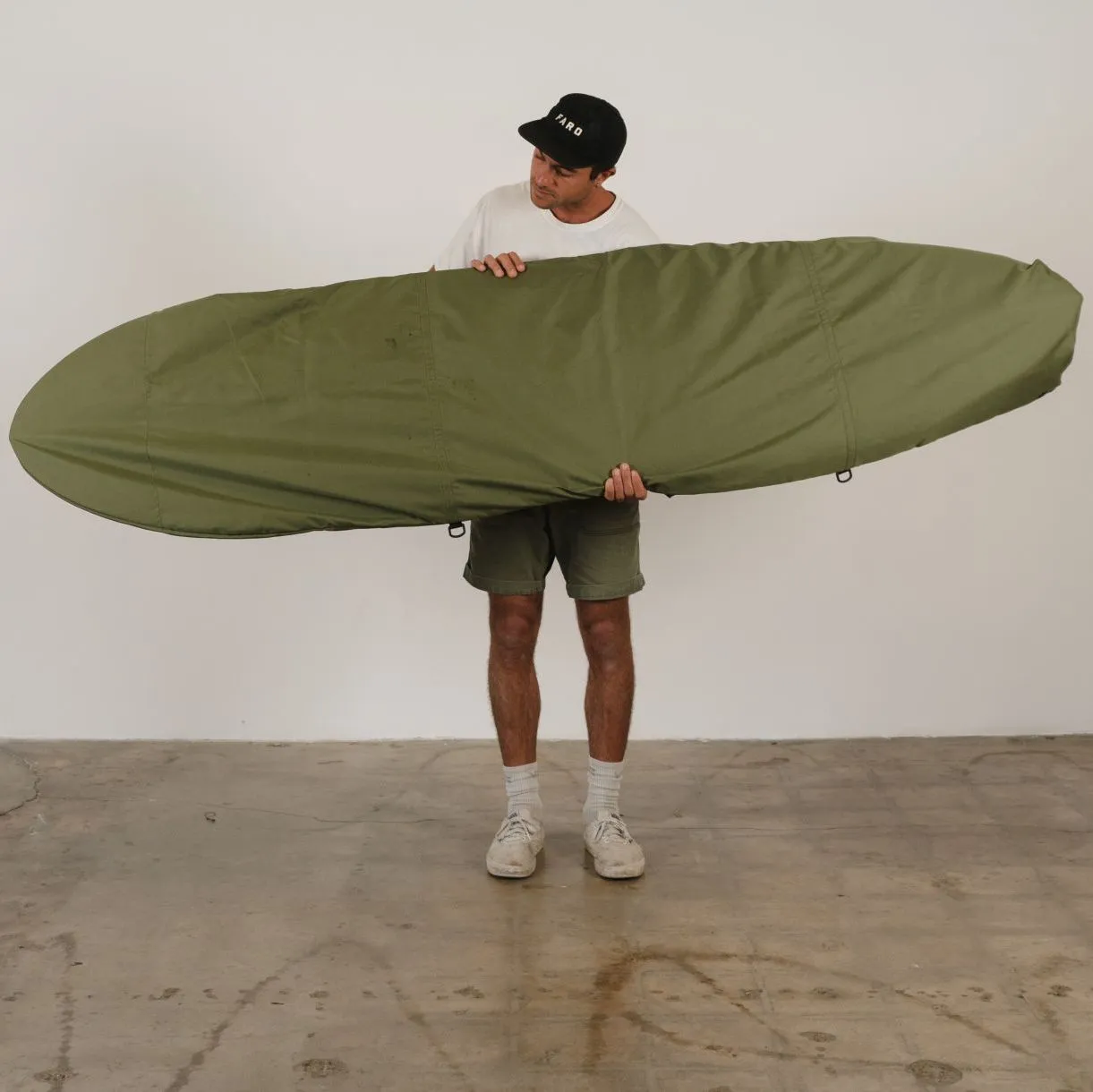 Olive Drab Canvas Surfboard Bag