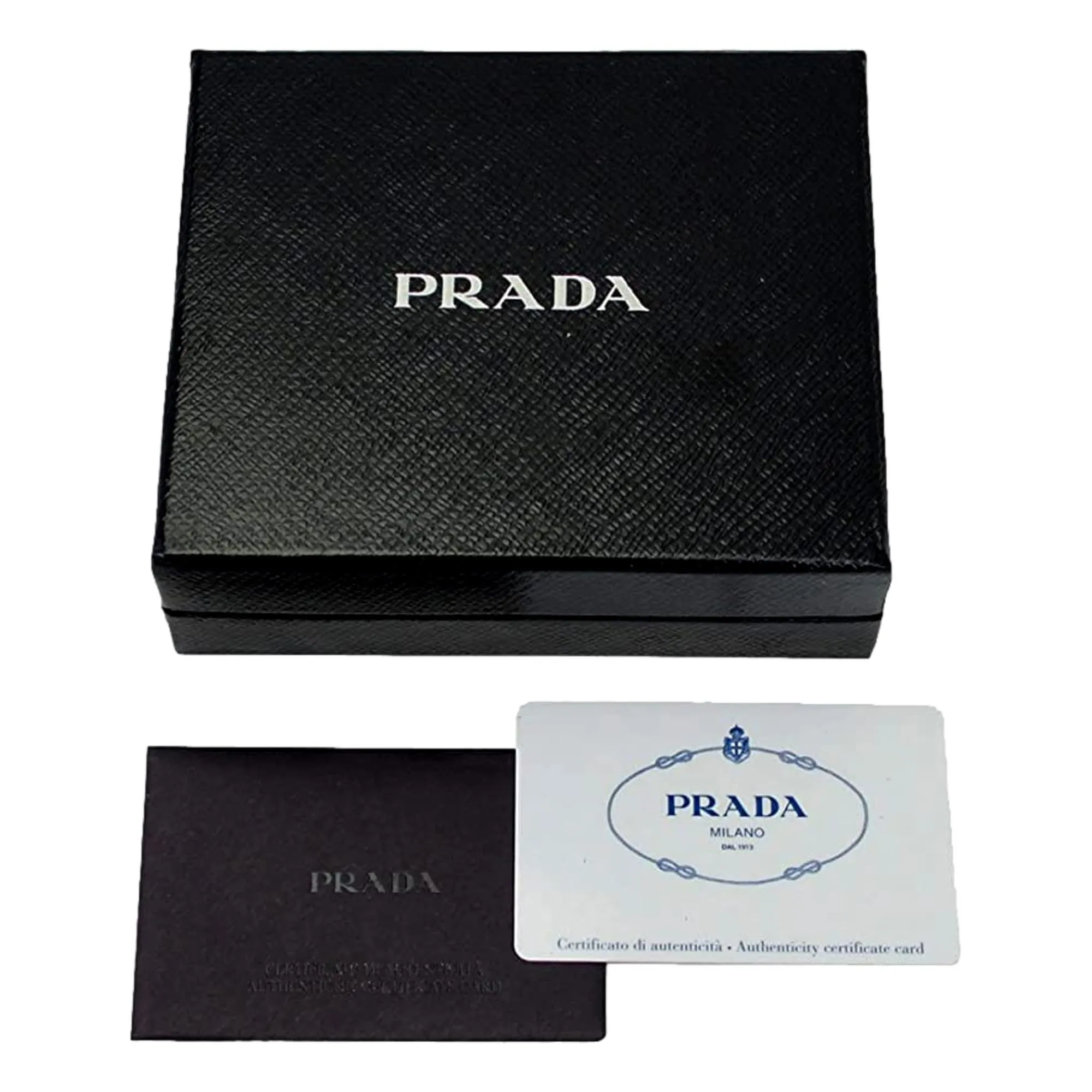 Prada Men's Baltico Blue Leather Logo Plaque Bifold Wallet