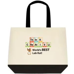 "ThInK CReAtIVLi - World's Best Lab Rat" - Tote Bag