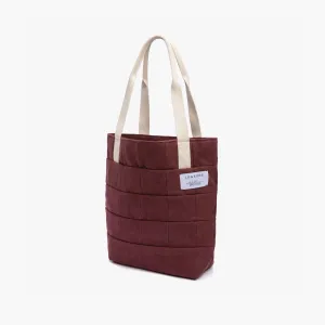 Rockwood Upcycled Patchwork Tote - Canvas - Burgundy / Grey