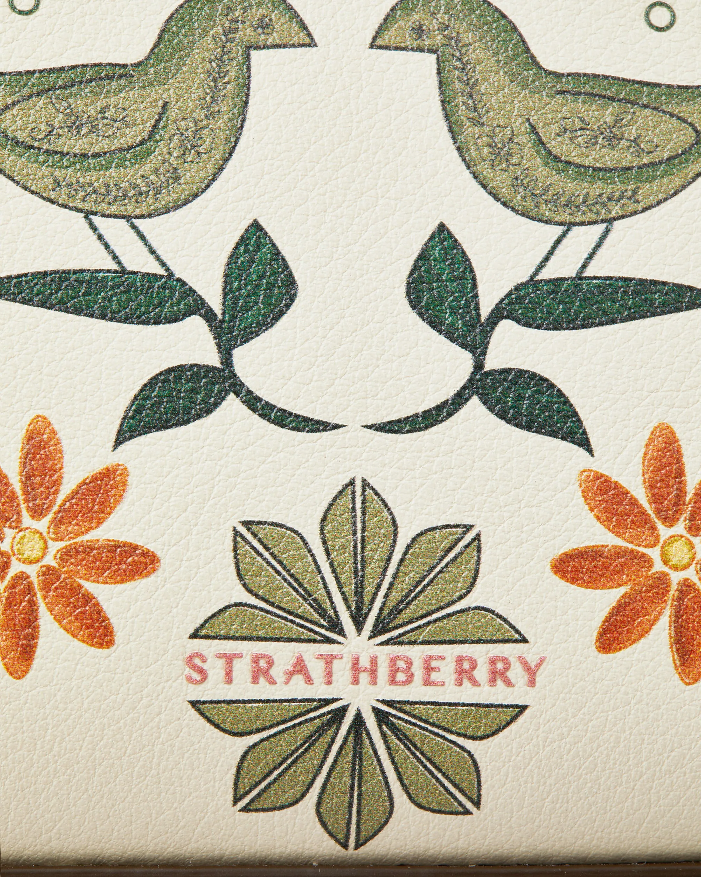 The Strathberry Nano Tote - Vanilla Bird Print