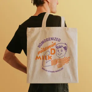 Vitamin D Homogenized Milk Tote Bag Large Canvas Tote Grocery Totes