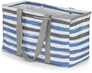 VP Home Jumbo Open Top Tote Bag (Black and White Tropical