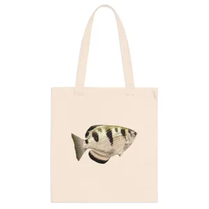 White and Black Fish Tote Bag