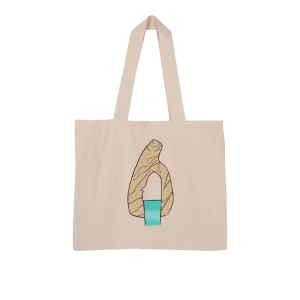 Yellow Rock with Water Large Organic Tote Bag